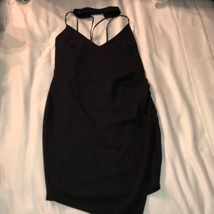 Black Simple Choker Dress